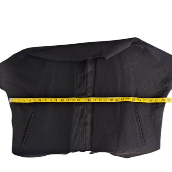 Seventy Sergio Tegon Open Front Cape, Cardigan, Black, Blazer, IT 42/US 6-8 - Picture 6 of 10